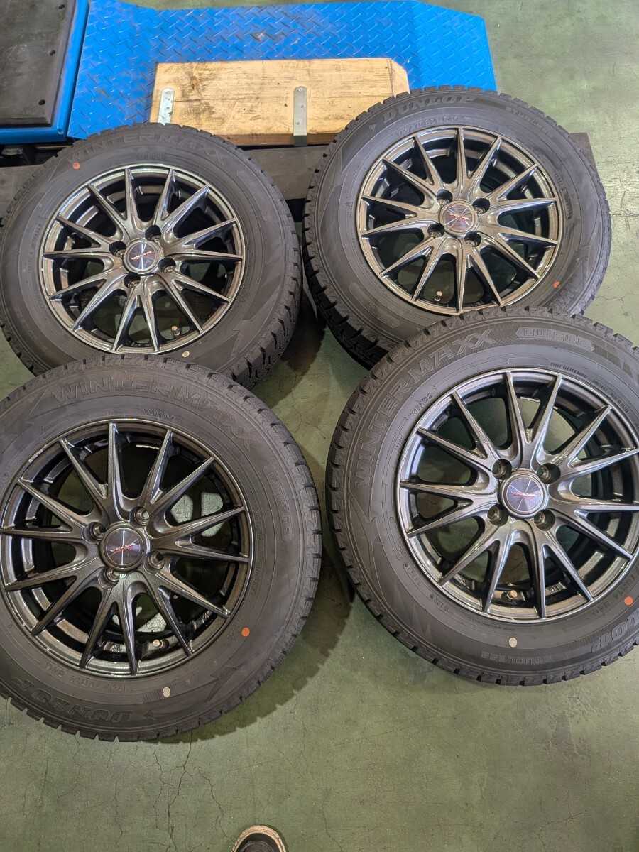 美品 ダンロップ WM02 175/70R14 BS トップラン 14インチ スタッドレスセット