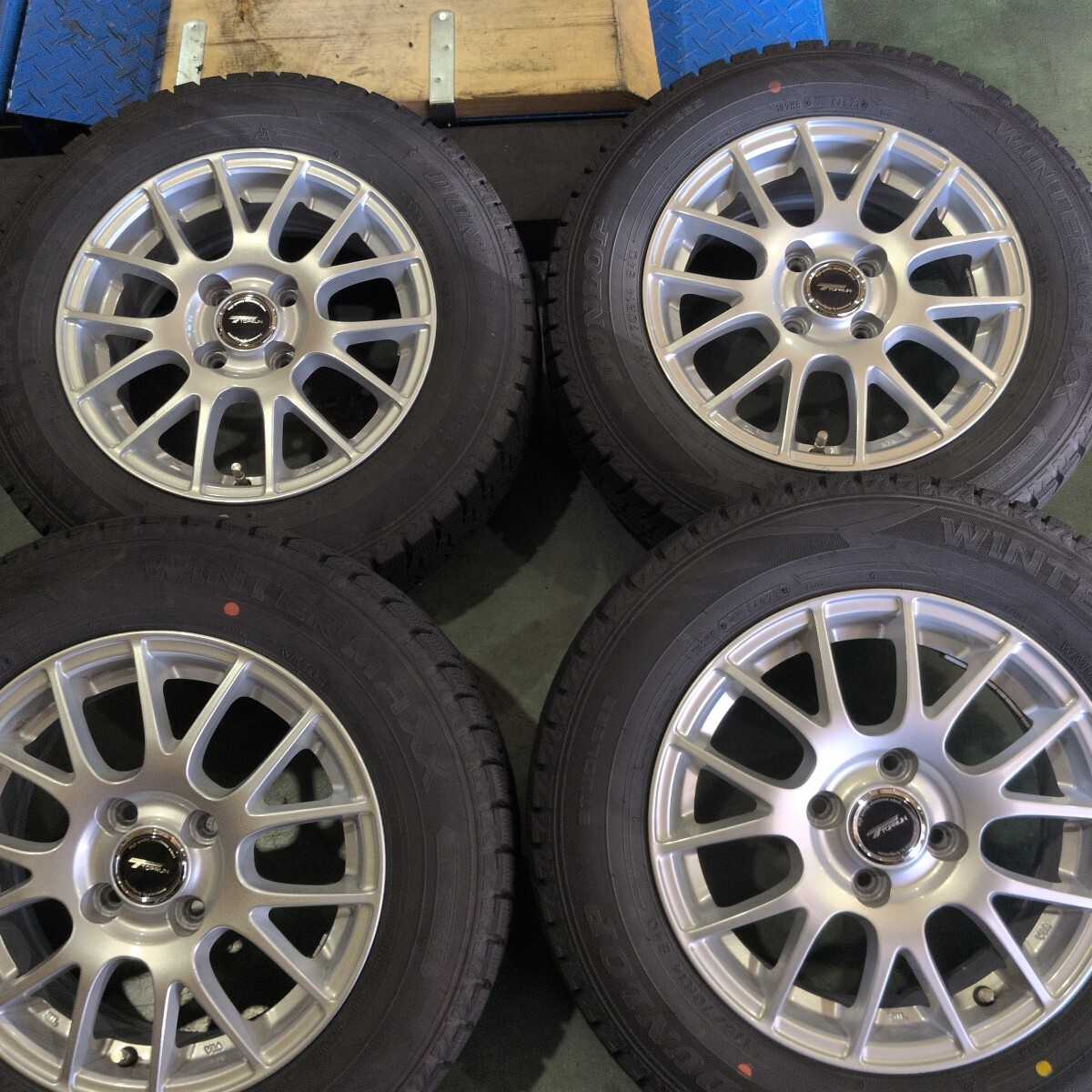 美品 ダンロップ WM02 175/70R14 ベルバスポルト2 14インチ スタッドレスセット
