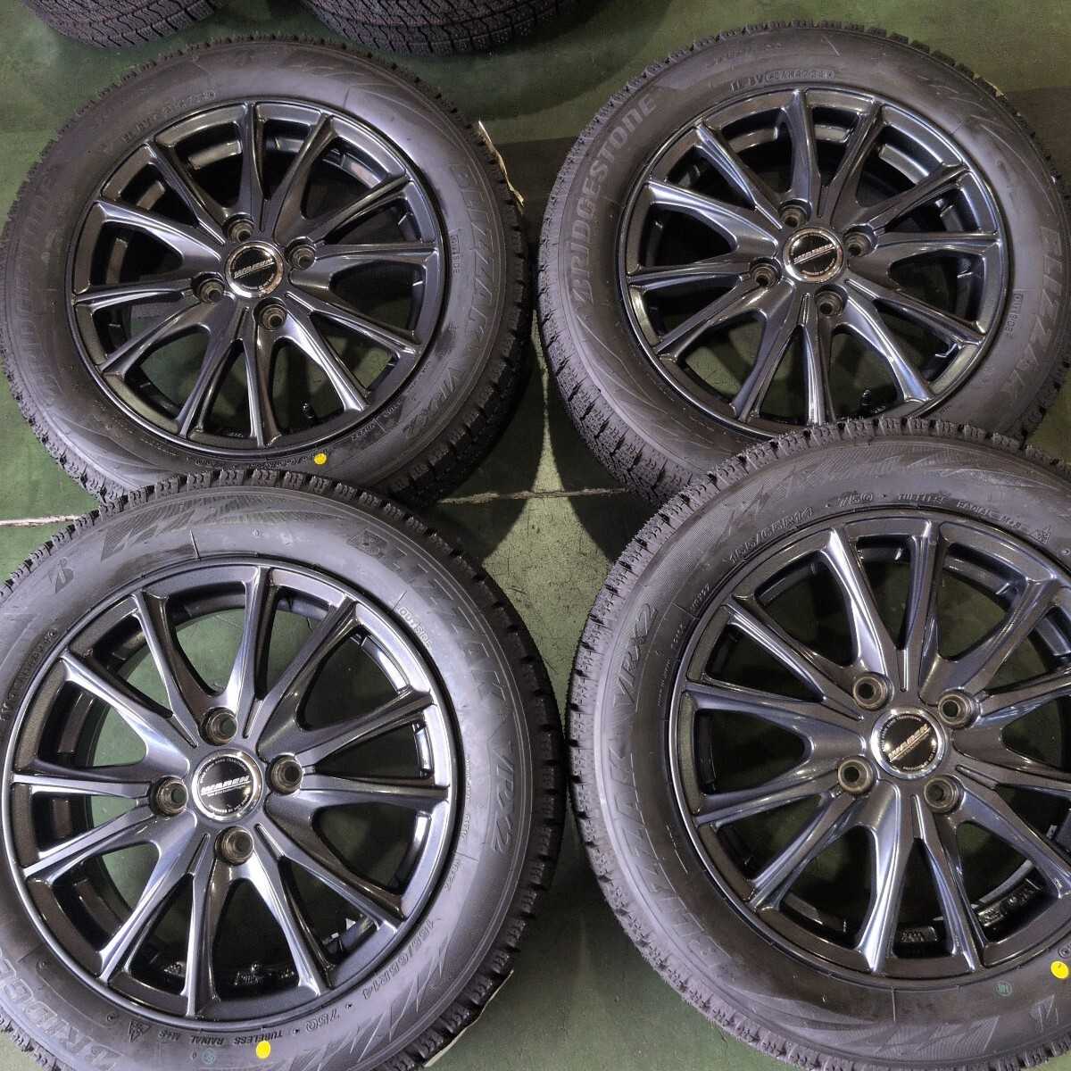新品 BS VRX2 155/65R14 & 中古 WAREN 14インチ ガンメタ 4本セット